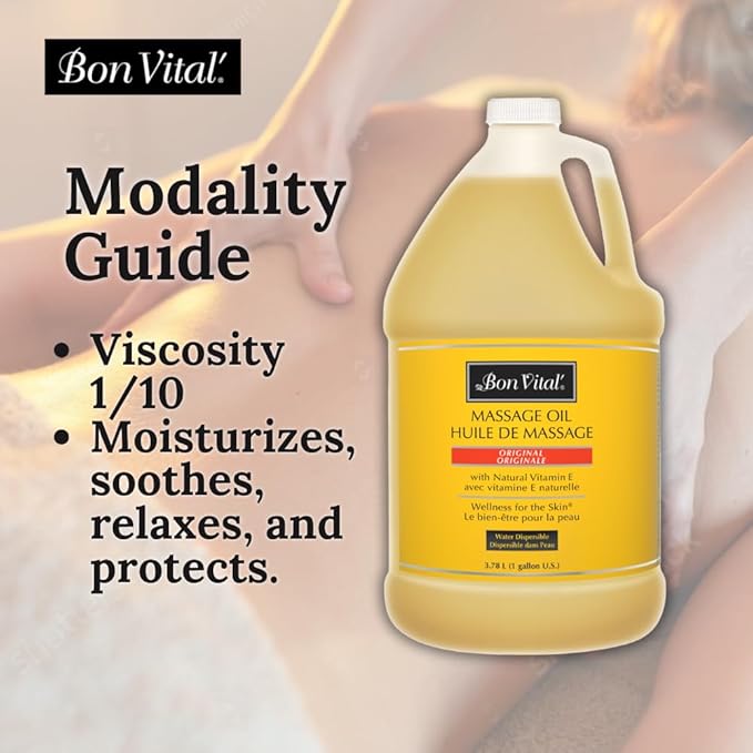 Bon Vital' Original Massage Oil, 1 Gallon Unscented Professional Massage Oil - Image 5