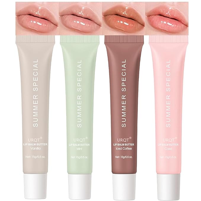 URQT 4PCS Summer Special Lip Butter Balm, Nourishing & Softening Lip Care by CosmeticianSelect