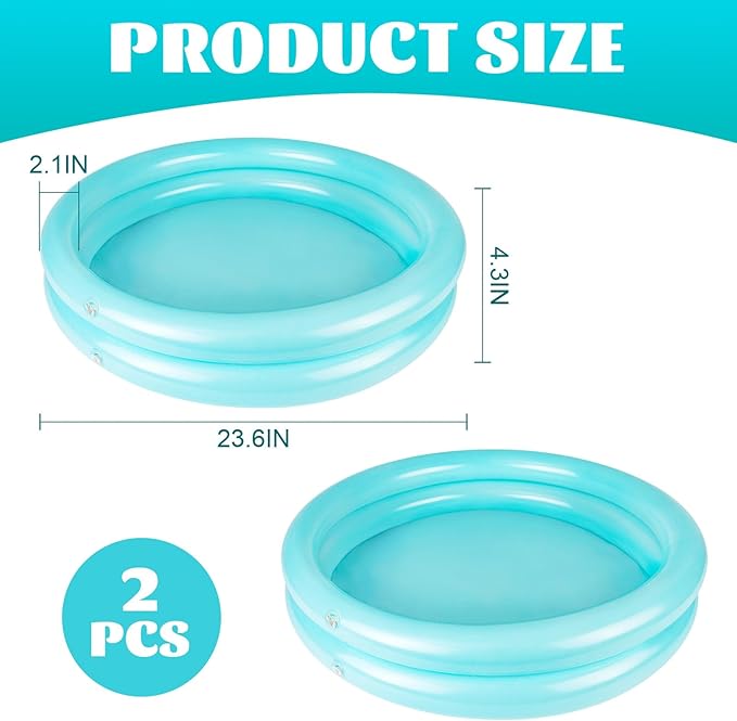 2 Pack Inflatable Pool Foot Bath Basin, Swimming Pool Clean Feet, Foot Soaking - Image 6