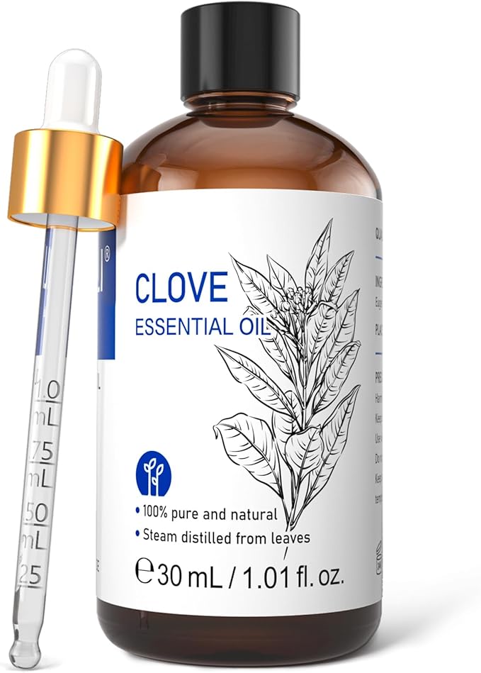 HIQILI 1 Fl Oz Clove Oil for Teeth and Gums, Oral Care, DIY Clean Spray by HIQILI