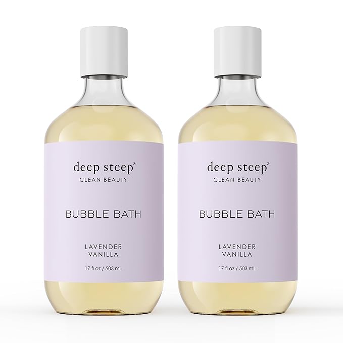 Deep Steep Bubble Bath, Lavender Vanilla 17 oz – Hypoallergenic, Clinically by DeepSteep