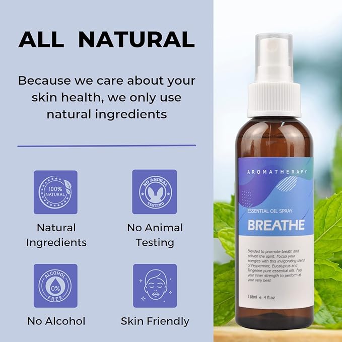Benatu Peppermint Eucalyptus Essential Oil Blend Spray - Image 3