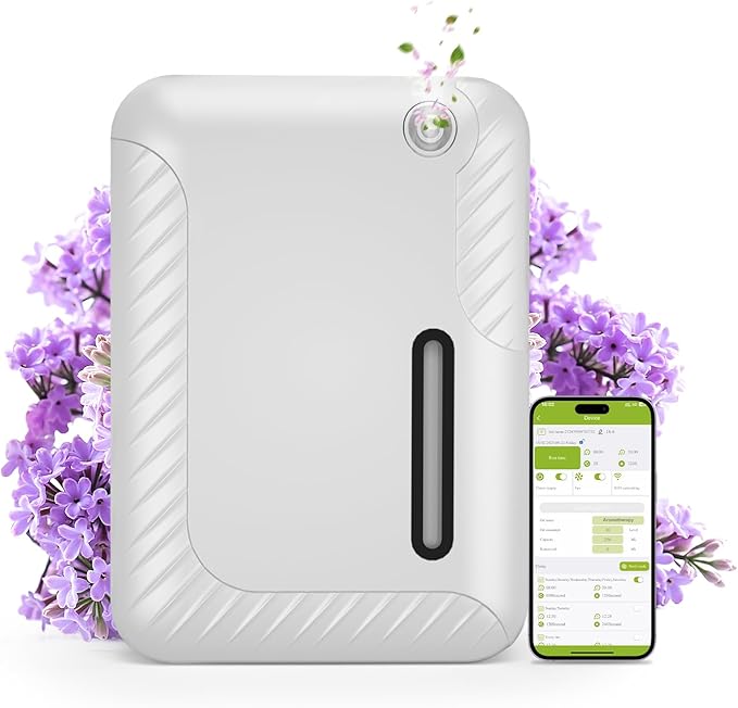 Smart Essential Oil Diffuser for Large Spaces, 250mL Capacity Covering 2300 by Carry360