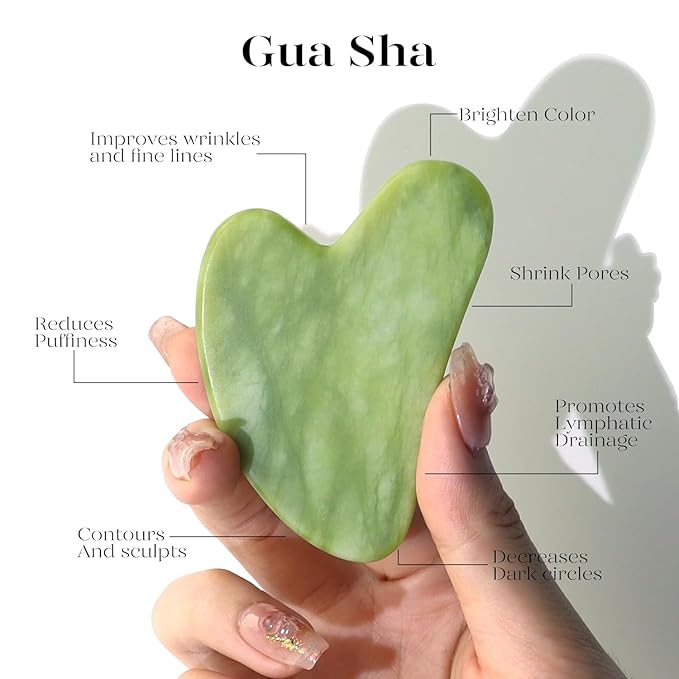 BAIMEI IcyMe Jade Face Roller & Gua Sha, Facial Beauty Skin Care Tools - Image 7