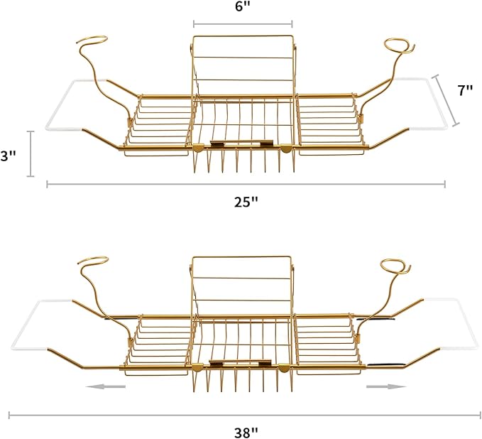 BDL Bathtub Caddy Expandable Bath Tub Tray Table - Image 4