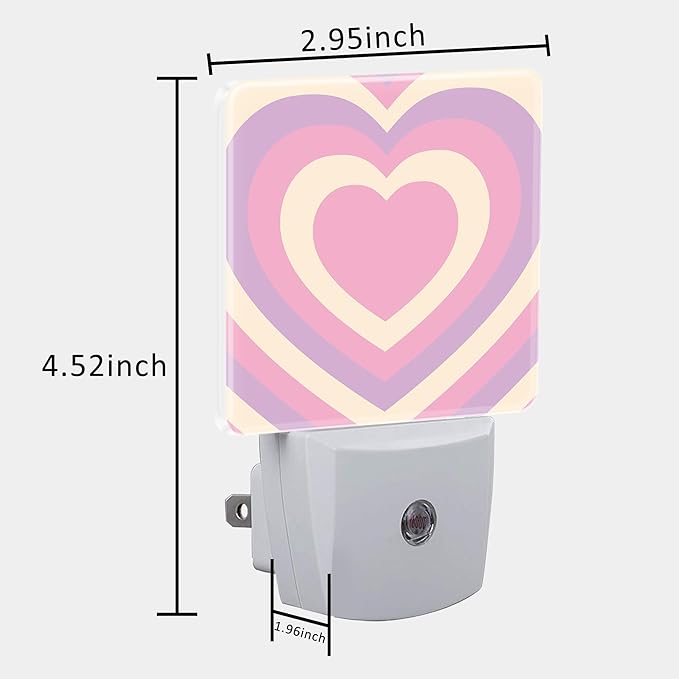 Pink Love Swirl Night Light for Kids, LED Night Light Plug into Wall - Image 5