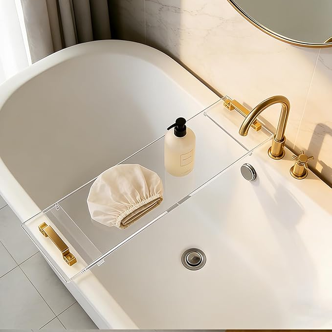 1CM Thick Clear Acrylic Bathtub Caddy - Image 6