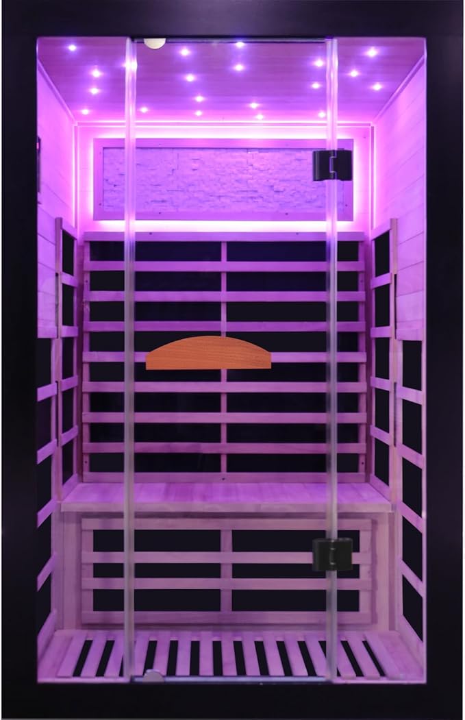 OUTEXER Infrared Sauna 2000W Wooden Saunas Home Spa Room Wood Low-EMF Indoor - Image 9