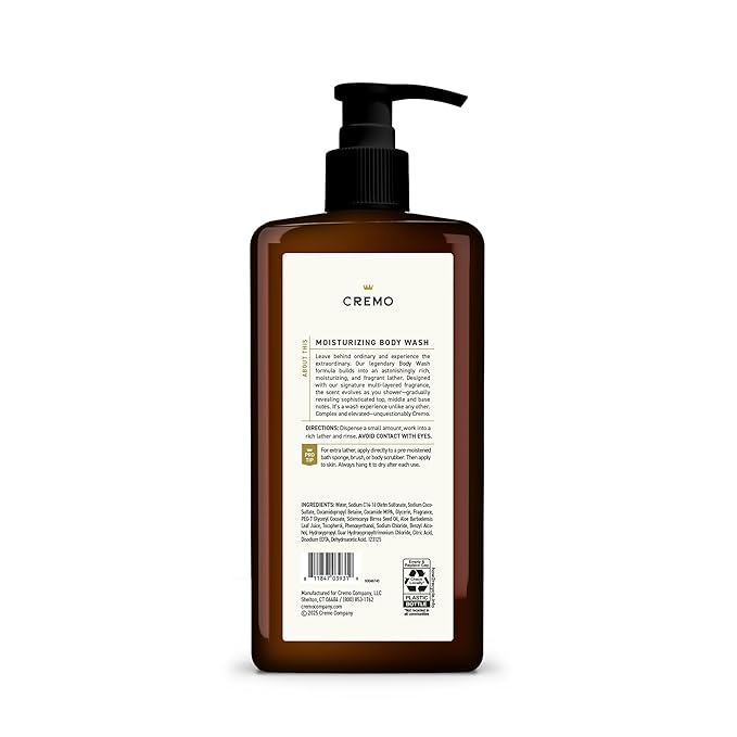 Cremo Rich-Lathering Bourbon & Oak Body Wash - Image 7