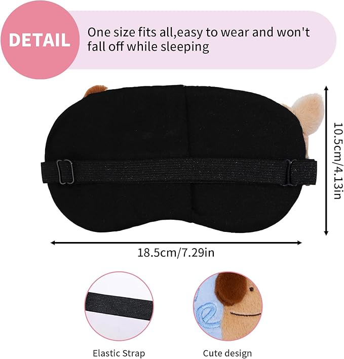 PERFECTSIGHT Sleep Eye Masks, Cute Sleep Eye Cover Lightweight Adjustable - Image 6