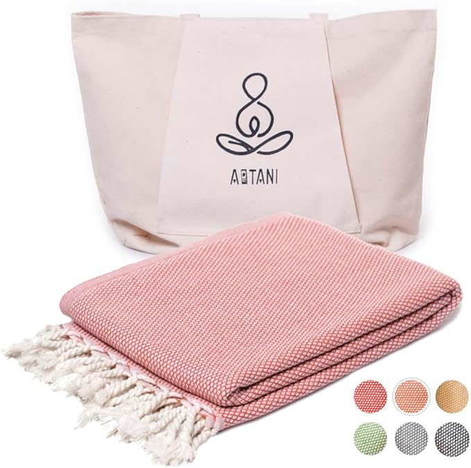 ATANI 69x35 in Oversized Turkish Beach Towel Set by ATANI