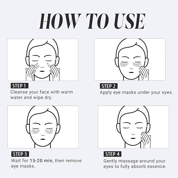 PEAUAMIE Under Eye Patches Collagen and Peptide Eye Mask - Image 7