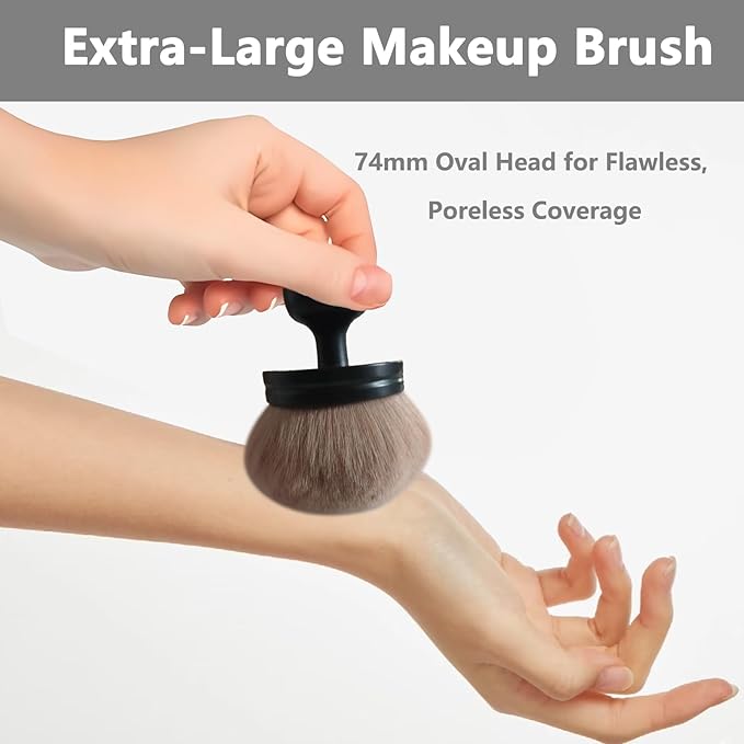 Body Makeup Brush Extra Large Oval Self Tanning Brush Multipurpose 74mm - Image 5