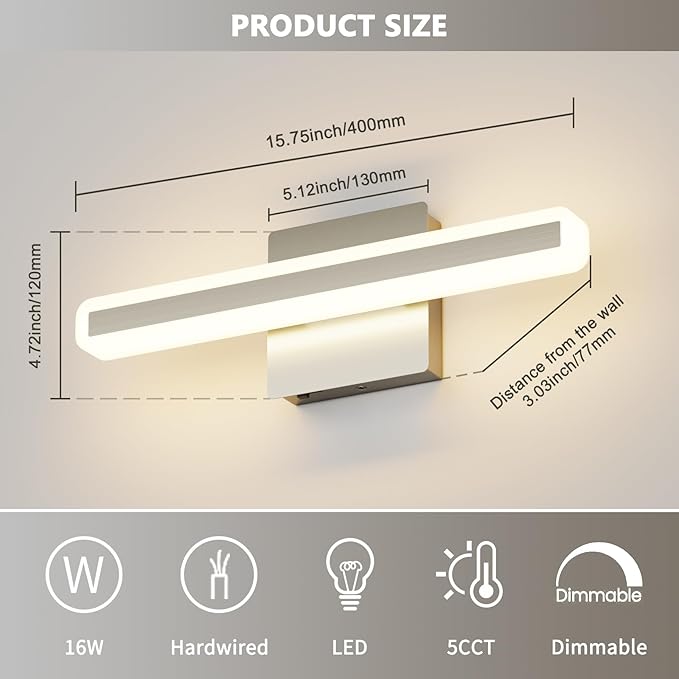 JUSHENG Brushed Nickel Vanity Lights - Image 6