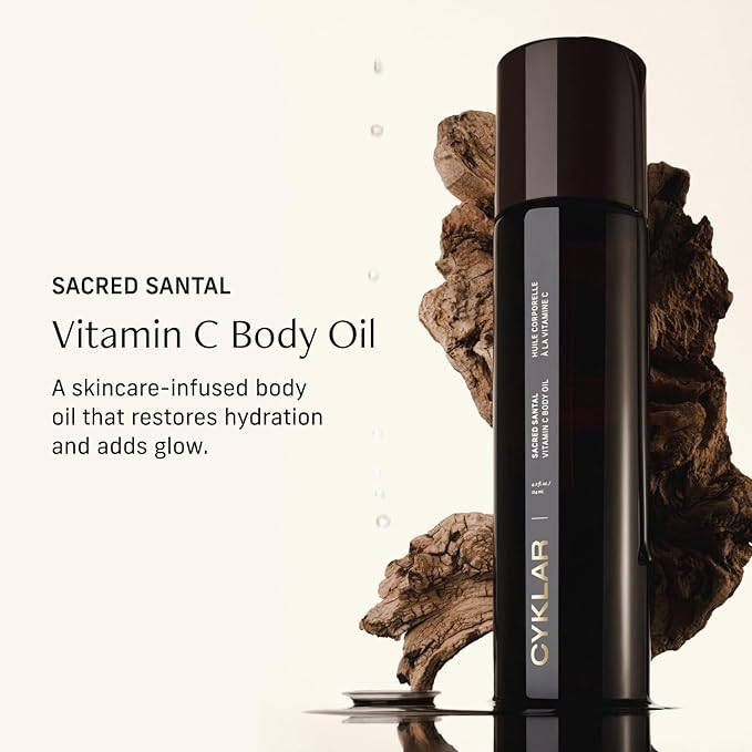 CYKLAR Vitamin C Body Oil for Women and Men. Moisturizing Sacred Santal Scented - Image 2