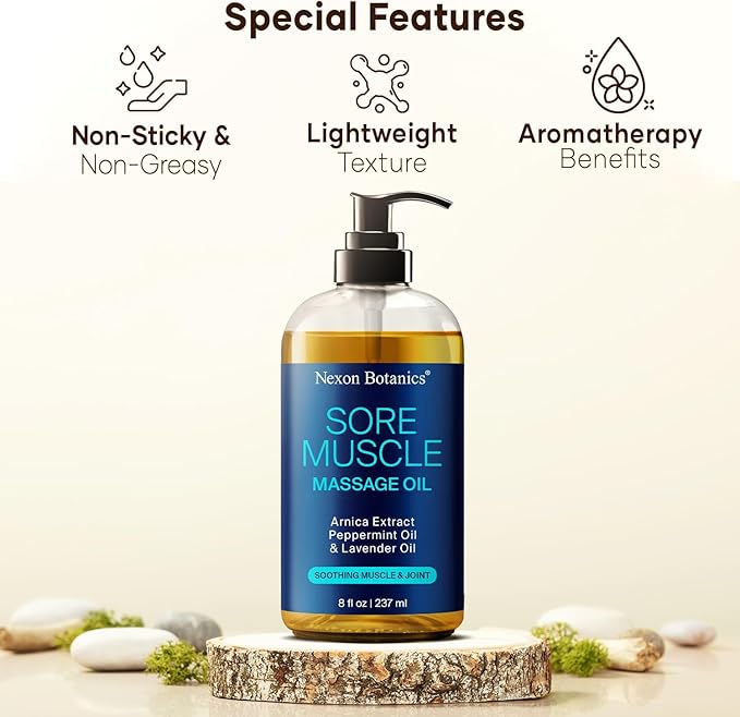 Sore Muscle Massage Oil for Massage Therapy 8 fl oz - Image 7
