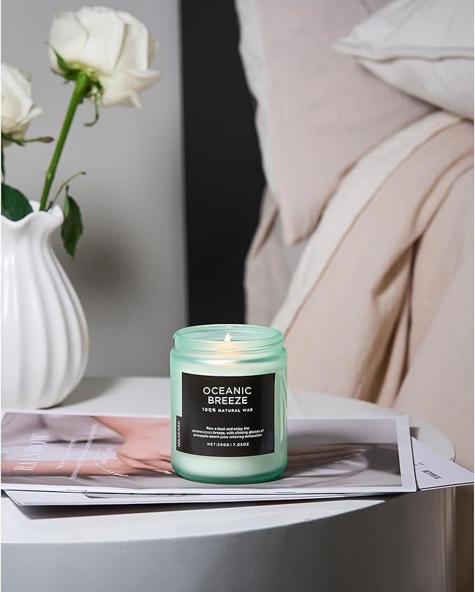 M&SENSE Oceanic Breeze Home Scented Candles, 7.05oz Natural Soy Wax, 50-Hour - Image 7