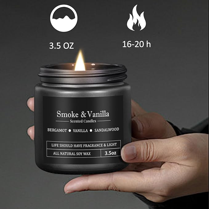 8 Pack Scented Candles for Men, Masculine Candle Gift Set - Image 4