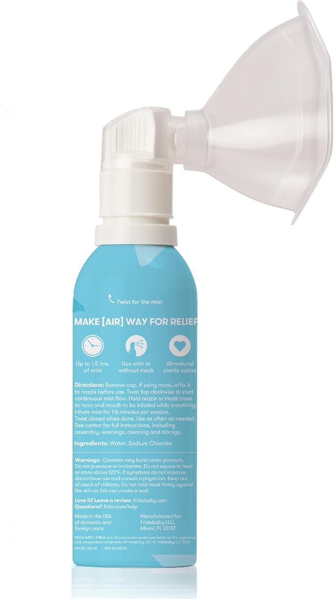 Frida Baby NoseFrida Saline Mist Nasal Inhaler, Decongestant Spray - Image 7