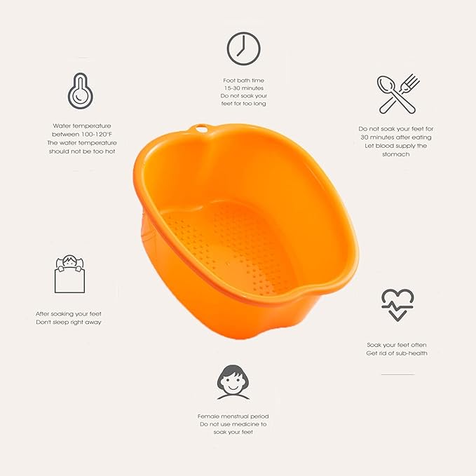 AXLOFO® Foot Soaking Bath Basin, Large Plastic Foot Soaking Tub, Feet Massage - Image 4