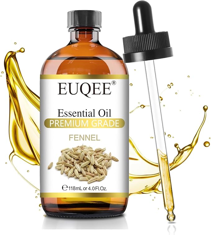 EUQEE Fennel Essential Oil 4Fl.Oz Pure Fennel Oil by EUQEE