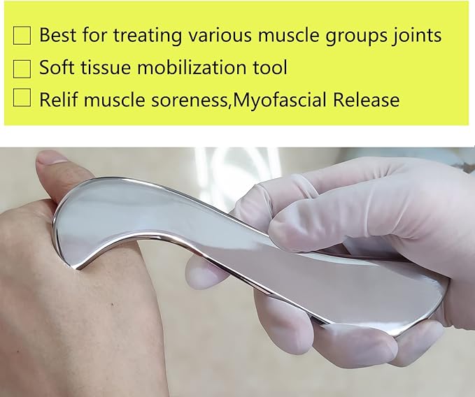 3 in 1 Muscle Scraper Stainless Steel IASTM Set, Physical Therapy Massage - Image 3