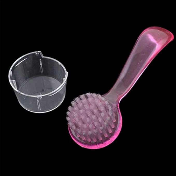uxcell Plastic Grip Round Bristle Face Facial Cleaning Washing Brush Skin Care - Image 2