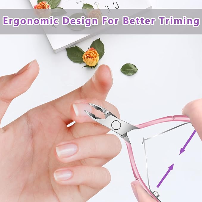 Cuticle Trimmer with Cuticle Pusher and Scissors, Cuticle Remover Professional - Image 4
