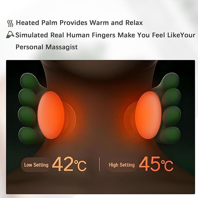 Bionic Heated Massager, Wireless Portable Shiatsu Neck and Back Massager - Image 5