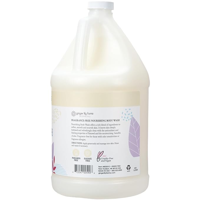 Ginger Lily Farms Botanicals Nourishing Body Wash, 100% Vegan & Cruelty-Free - Image 3