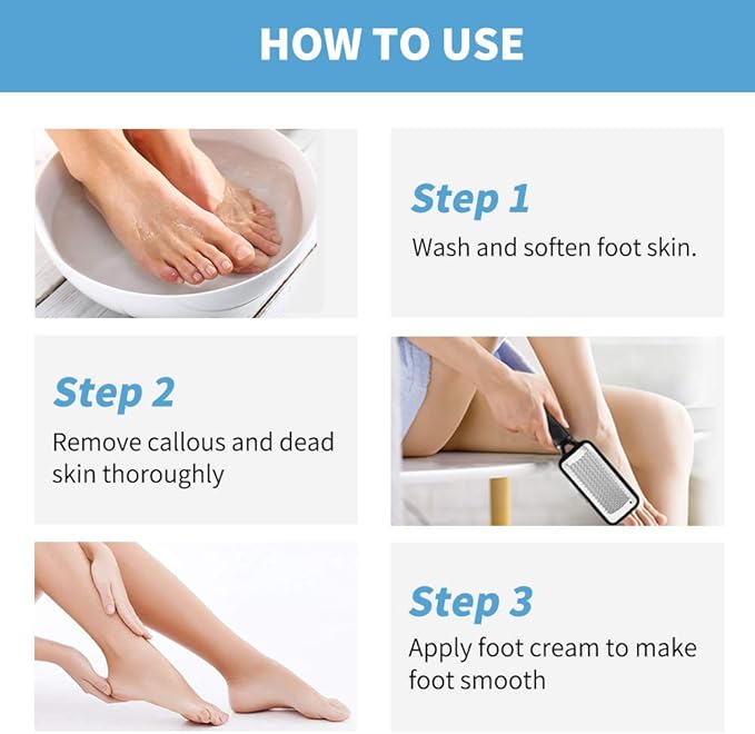 Fu Store 2 Pack Foot Files Callus Remover Stainless Steel Foot Rasp and Dual - Image 5
