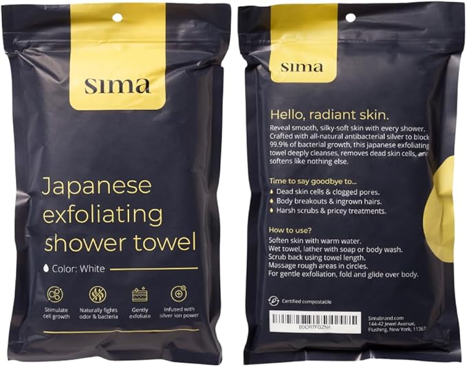 Sima Brand Exfoliating Washcloth Face & Body Scrub Towel - Image 9