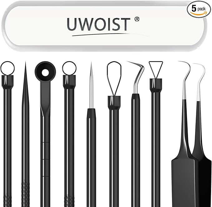 Blackhead Remover Tools Pimple Popper Tool Kit, Comedones Extractor Acne by UWOIST