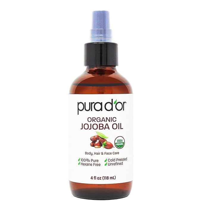 PURA D'OR 4 Oz Organic Jojoba Oil by PURADOR