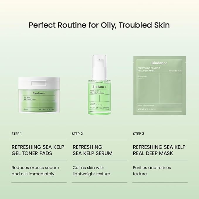 BIODANCE Refreshing Sea Kelp Serum, Oil & Sebum Control, Calming Serum - Image 8