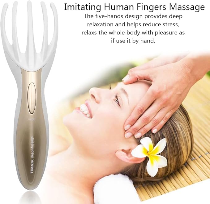 Electric Head Massager Neck Massage Octopus Scalp Stress Relax Spa Therapy - Image 6