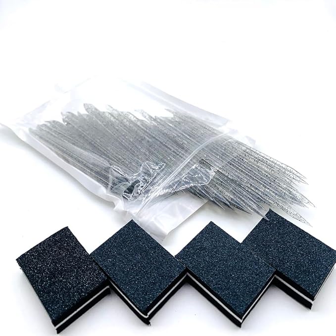 100 Set Press On Nail Tool Kit, Including 100pcs Mini Nail Buffer, Disposable - Image 6