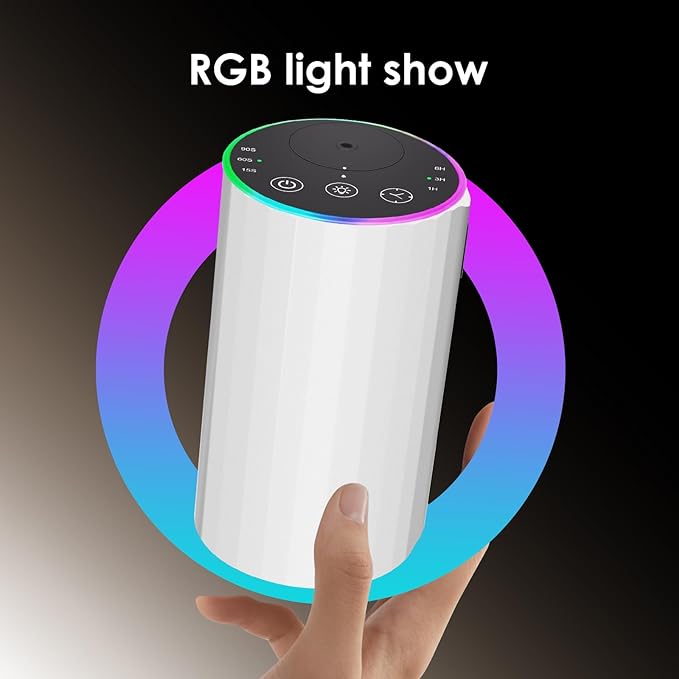 Waterless Essential Oil Diffuser, 7 Colors LED Light, Battery Powered Mini - Image 7