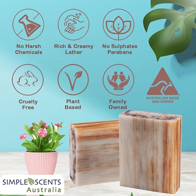 SSA White Orchid & Lily Scented Natural Soap Bars, 3.5oz Moisturizing Triple - Image 3