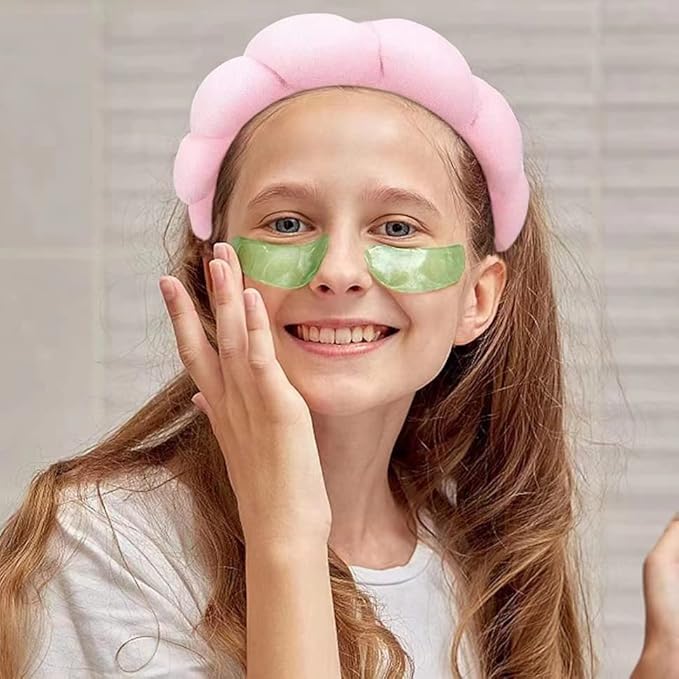 Luckybear Spa Headband for Washing Face, Velvet Makeup, Bubble Skincare - Image 6