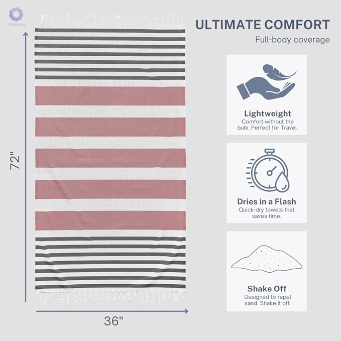 Cotton Turkish Beach Towel - Image 5