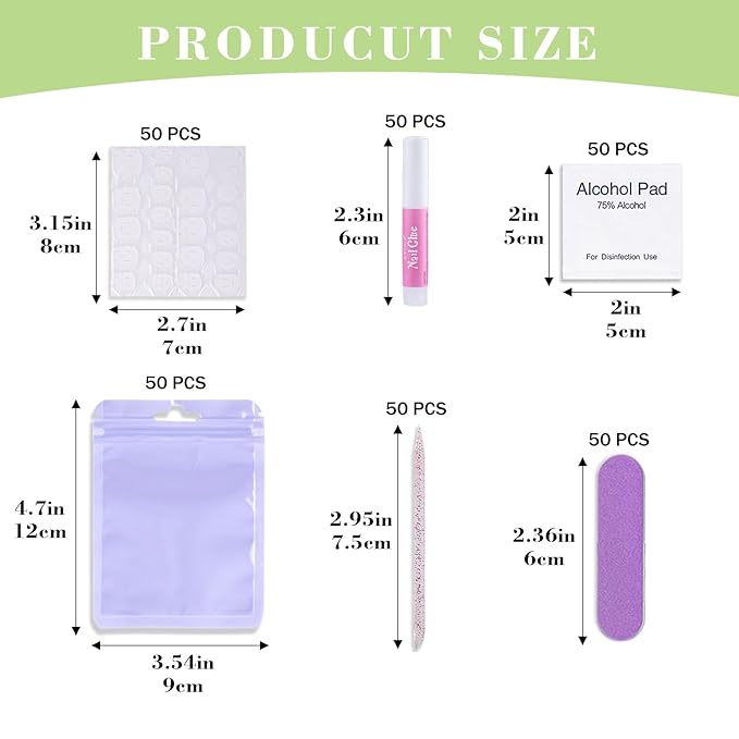 Press On Nail Tool Kit with Everything, Bebbtiy Press On Nail Prep Tool Kit - Image 4