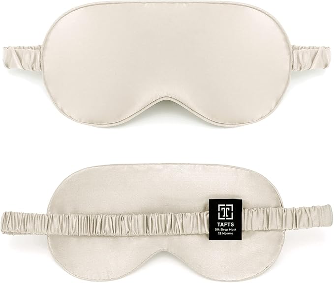 TAFTS Silk Sleep Mask - 22mm 100% Pure Mulberry 6A Silk & Blindfold by Tafts