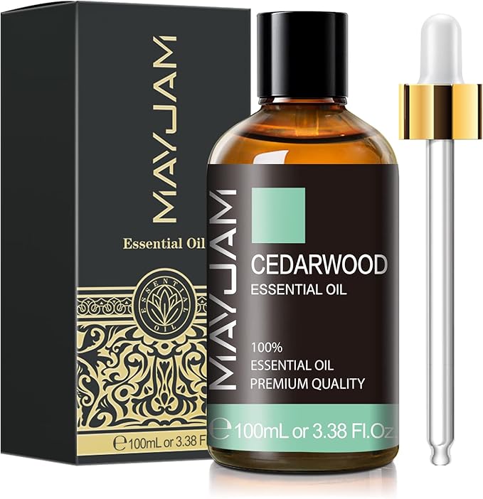 Cedarwood Essential Oil 100ML/3.38FL.OZ, MAYJAM Premium Grade Cedarwood Oil by MAYJAM
