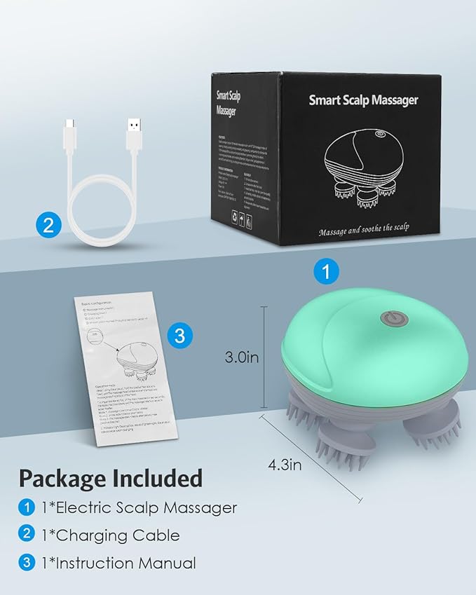 Upgraded Handheld Pet Massager, Electric Scalp Massager, Head and Back Scratcher - Image 8