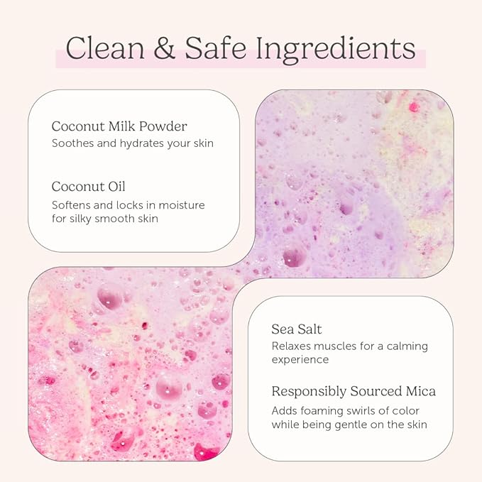 Coconut Milk Bath Soak, Sea Salt Bath, Bubble Bath, Natural Detox Foaming Body - Image 3