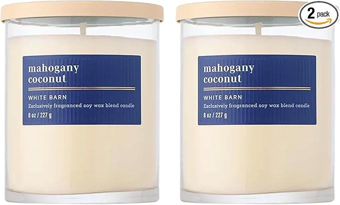 Bath & Body Works Single Wick Candle, Mahogany Coconut Candle, Long-Lasting by BathBodyWorks