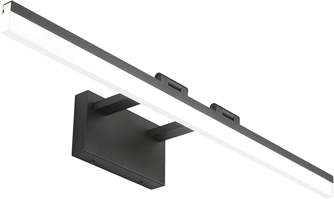 SOLFART Black Modern Bathroom Lights Over Mirror 31.5 inch Vanity Lighting Wall by SOLFART