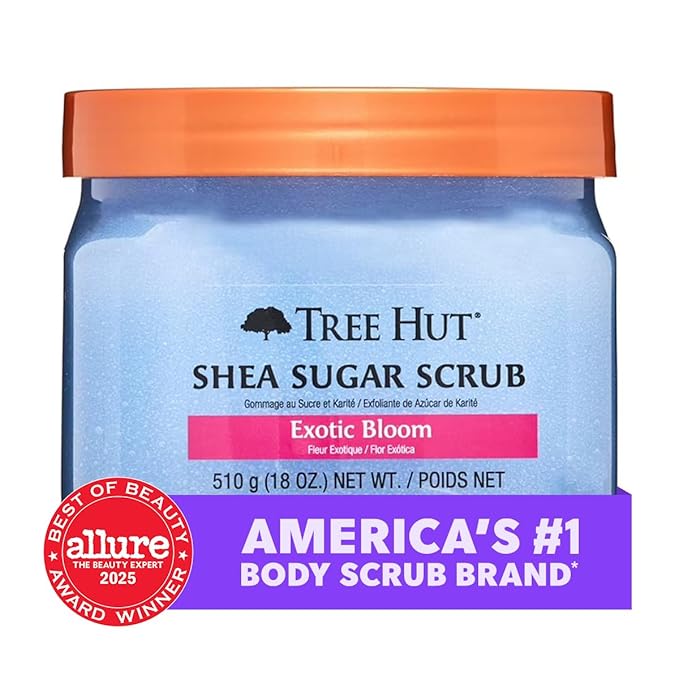 Tree Hut Exotic Bloom Shea Sugar Scrub, Exfoliating, Hydrating & Moisturizing - Image 2