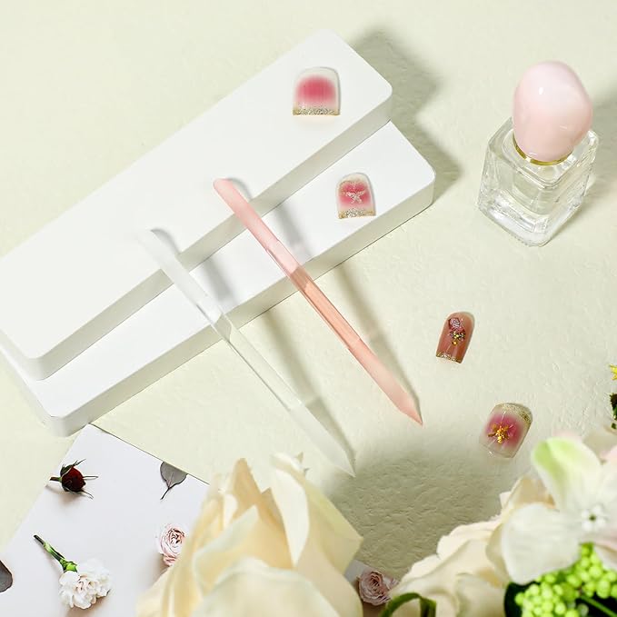 Glass Cuticle Pusher Set of 2 Manicure Sticks - Image 4